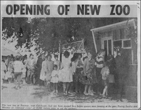 Historic newspaper articles about zoo opening
